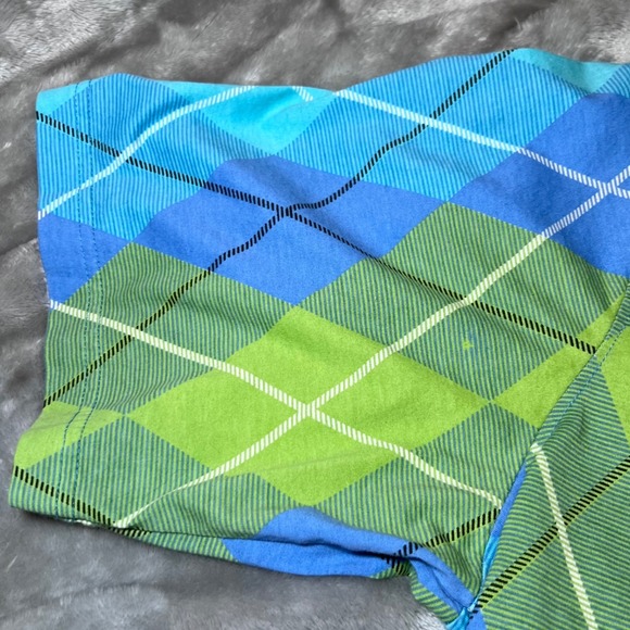Payne Stewart Golf Polo Shirt Mens Large Blue Green Argyle Pattern Sporty Logo - Picture 8 of 11